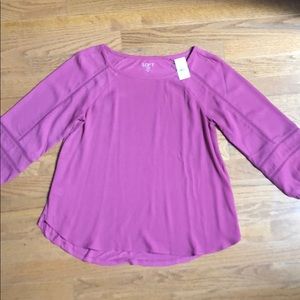 LOFT Pink Long Sleeve Shirt